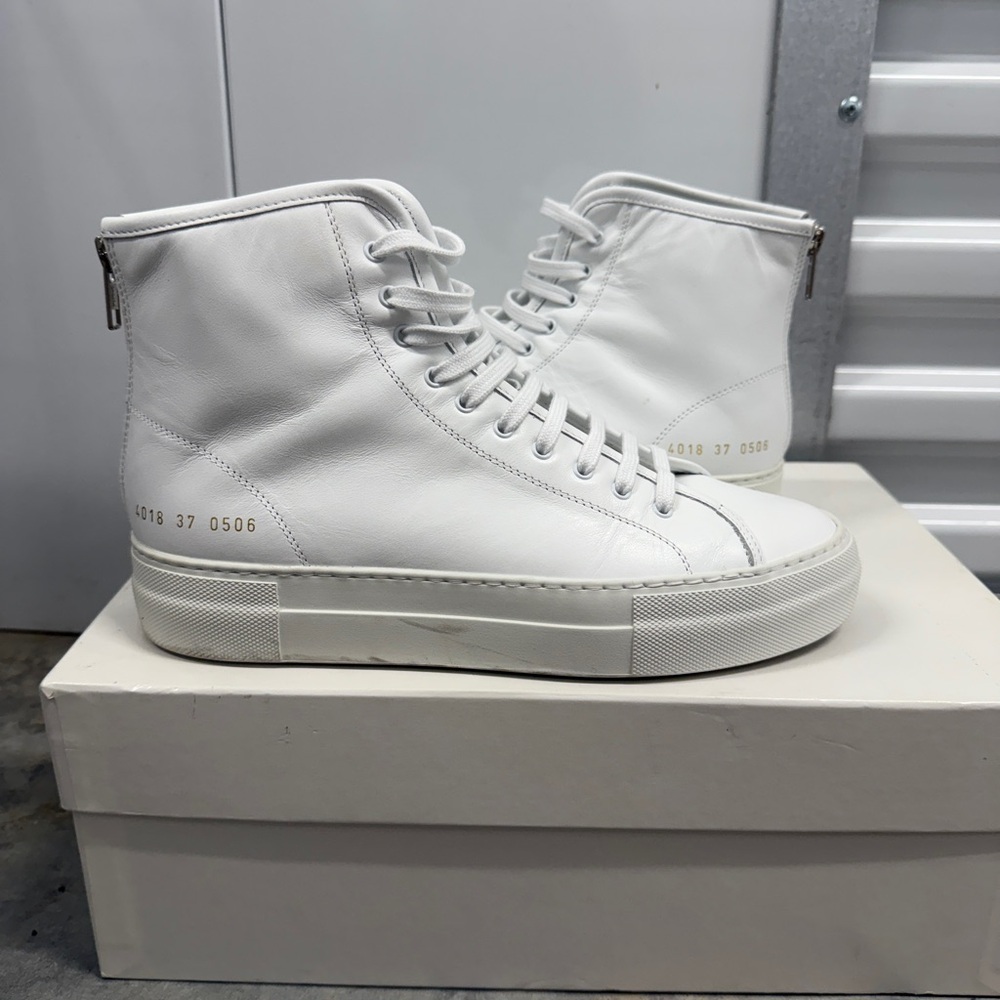 Common Projects White High-Top Sneakers